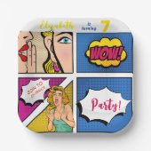 アーポップ・アートのトガール漫画誕生日 ペーパープレート (正面)