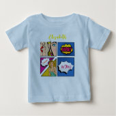 アーポップ・アートのトガール漫画 ベビーTシャツ (正面)