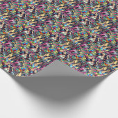 アーポップ・アートのトガール踊り誕生日パーソナライズされた ラッピングペーパー (角)