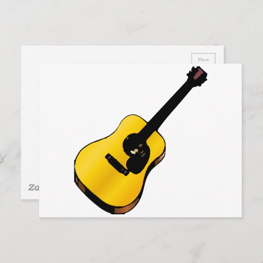 アーポップ・アートのトギター ポストカード (正面/裏面)