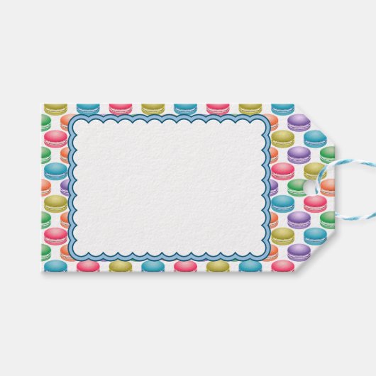 アーポップ・アートのトクッキーカラフルマカロン ギフトタグ (正面(横))