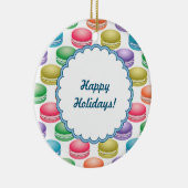 アーポップ・アートのトクッキーカラフルマカロン セラミックオーナメント (右)