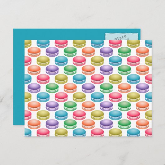 アーポップ・アートのトクッキーカラフルマカロン ポストカード (正面/裏面)