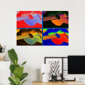 アーポップ・アートのトクラシカルギタ ポスター (ホームオフィス)