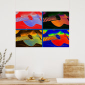 アーポップ・アートのトクラシカルギタ ポスター (キッチン)