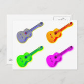 アーポップ・アートのトクラシカルギタ ポストカード (正面/裏面)