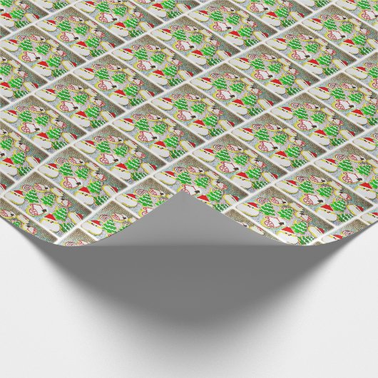 アーポップ・アートのトクリスマスクッキー ラッピングペーパー (角)