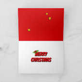 アーポップ・アートのトクリスマスサンタパーティー漫画招待状 シーズンカード (内部)