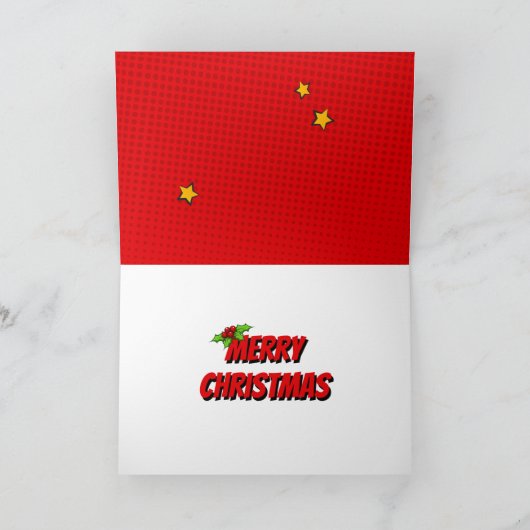 アーポップ・アートのトクリスマスサンタパーティー漫画招待状 シーズンカード (内部)