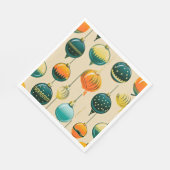 アーポップ・アートのトクリスマスバウブル スタンダードランチョンナプキン (角)