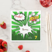 アーポップ・アートのトグリーン漫画誕生日 スタンダードランチョンナプキン (インサイチュ)