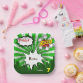 アーポップ・アートのトグリーン漫画誕生日 ペーパープレート (パーティー)