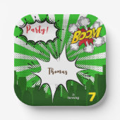アーポップ・アートのトグリーン漫画誕生日 ペーパープレート (正面)