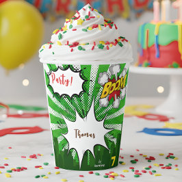 アーポップ・アートのトグリーン漫画誕生日 紙コップ