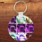 アーポップ・アートのトゴリラ顔 キーホルダー (正面)