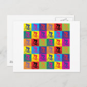 アーポップ・アートのトサイクリング ポストカード (正面/裏面)