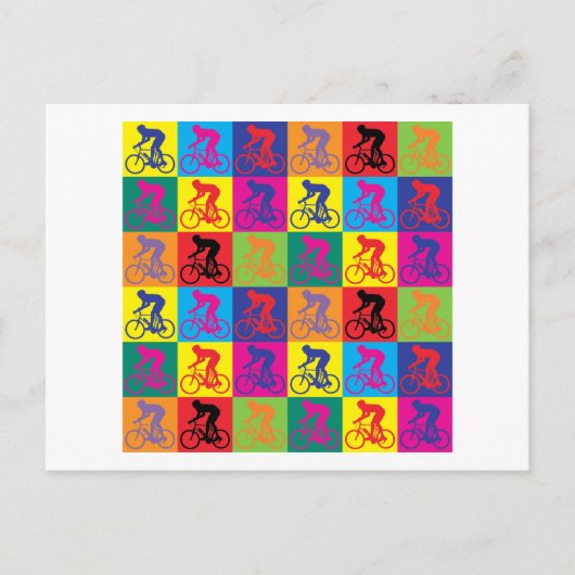 アーポップ・アートのトサイクリング ポストカード (正面)