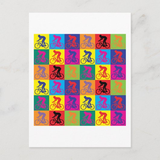 アーポップ・アートのトサイクリング ポストカード (正面)