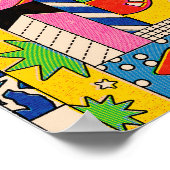 アーポップ・アートのトサイケデリックコラージュ ポスター (角)