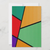 アーポップ・アートのトサッカー誕生日、サッカー、フットボール 招待状 (裏面)