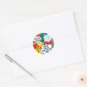 アーポップ・アートのトサマーキャンプおもしろい ラウンドシール (封筒)