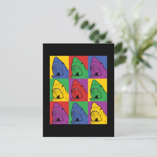 アーポップ・アートのトシャーク ポストカード (スタンド正面)