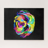 アーポップ・アートのトシーズー(犬)ツ愛犬家 ジグソーパズル (横)