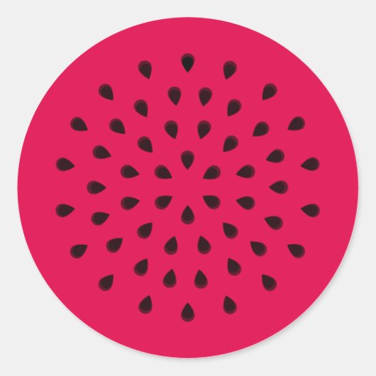 アーポップ・アートのトスイカ ラウンドシール (正面)