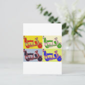 アーポップ・アートのトスクーター ポストカード (スタンド正面)