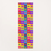 アーポップ・アートのトスタイルカラフルカニパターン（の模様が）ある ヨガマット (正面)