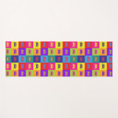 アーポップ・アートのトスタイルカラフルカニパターン（の模様が）ある ヨガマット (正面(横))