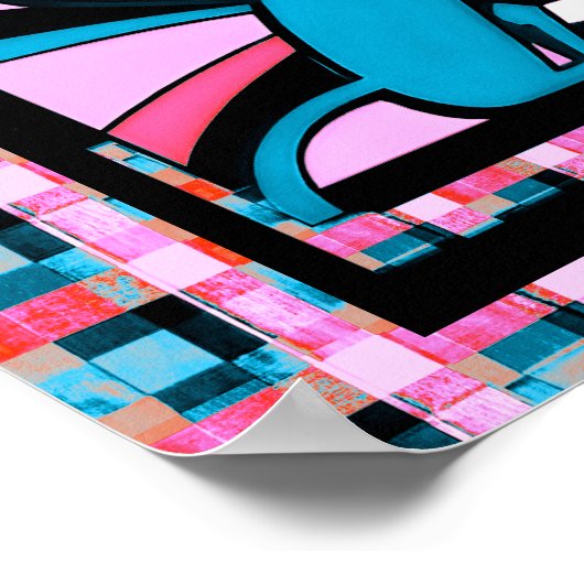 アーポップ・アートのトスタイルネコ,アートプリント,マクシマリストのデコル ポスター (角)