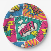 アーポップ・アートのトスタイル – 爆発レトロ漫画ブラスト ペーパープレート (正面)