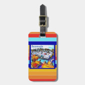 アーポップ・アートのトストライプ ラゲッジタグ (正面縦)