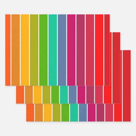 アーポップ・アートのトストライプ ラッピングペーパーシート (セット)