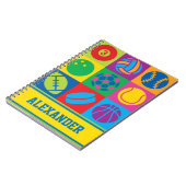 アーポップ・アートのトスポーツボール ノートブック (左側)