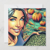 アーポップ・アートのトハロウィーンパンプキンカービングパーティー 招待状 (正面)