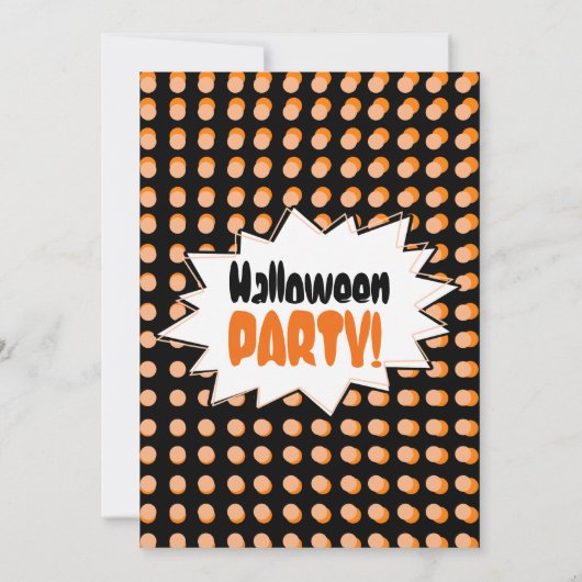 アーポップ・アートのトハローウィンパーティ招待状 招待状 (裏面)