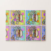 アーポップ・アートのトハンバーガーパズル ジグソーパズル (横)