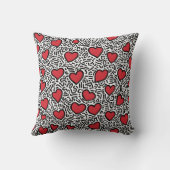 アーポップ・アートのトハートパターン クッション (裏面)