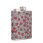 アーポップ・アートのトハートパターン フラスク (右)