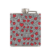 アーポップ・アートのトハートパターン フラスク (裏面)