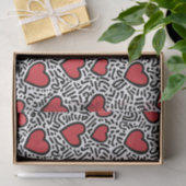 アーポップ・アートのトハートパターン 薄葉紙 (ギフト)