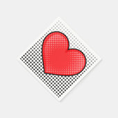 アーポップ・アートのトハート スタンダードカクテルナプキン (角)
