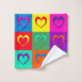 アーポップ・アートのトハート バスタオルセット (ウォッシュタオル)