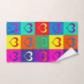 アーポップ・アートのトハート バスタオルセット (ハンドタオル)