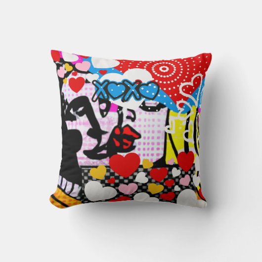 アーポップ・アートのトバレンタイン クッション (正面)