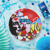 アーポップ・アートのトバレンタイン ペーパープレート (パーティー)