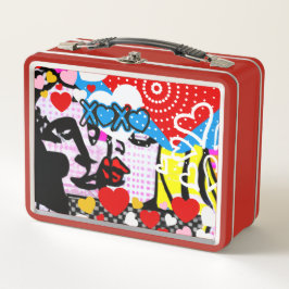 アーポップ・アートのトバレンタイン メタルランチボックス