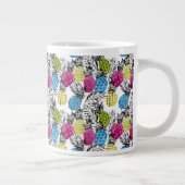 アーポップ・アートのトパイナップル&パーム葉 ジャンボコーヒーマグカップ (右)